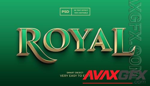 Royal luxury editable psd 3d text style effect