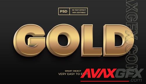 Gold editable 3d text effect psd