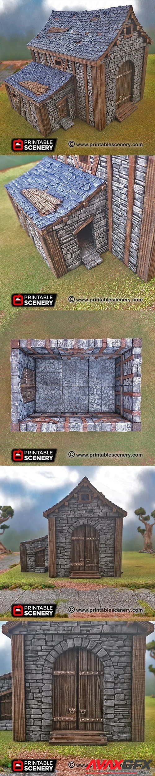 Stone Barn – 3D Printable STL