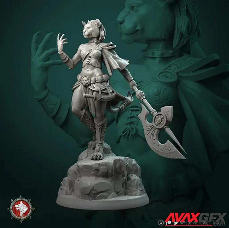 Auria tabaxi female 3D Printable STL