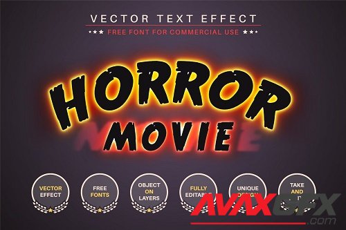 Glow Horror - Editable Text Effect - 6973861