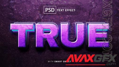 True 3d text effect editable psd