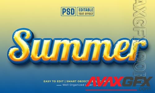 Summer 3d text style effect psd