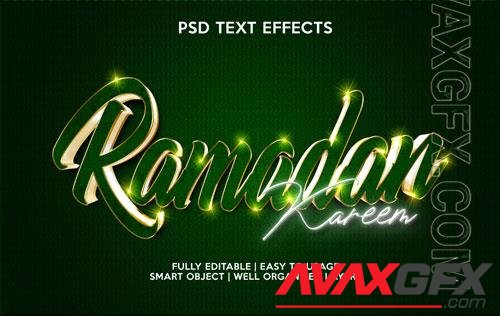 Ramadan kareem text effect template psd