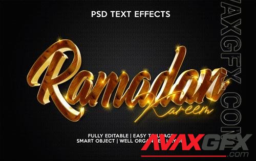 Ramadan kareem text effect psd template