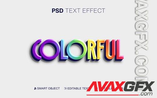 Colorful clean editable text effect template psd