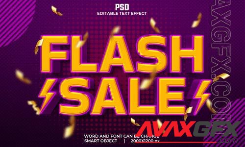 Flash sale 3d editable text effect premium psd with background