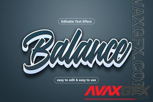 Balance retro text effect psd