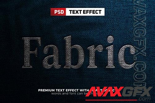 Realistic fabric 3d editable text effect mock up logo template psd