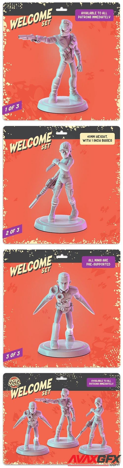 Pop Minis - Terminator 2 (Welcome Pack) – 3D Printable STL