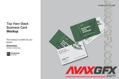 Top View Stack Business Card Mockup MMGVSZJ