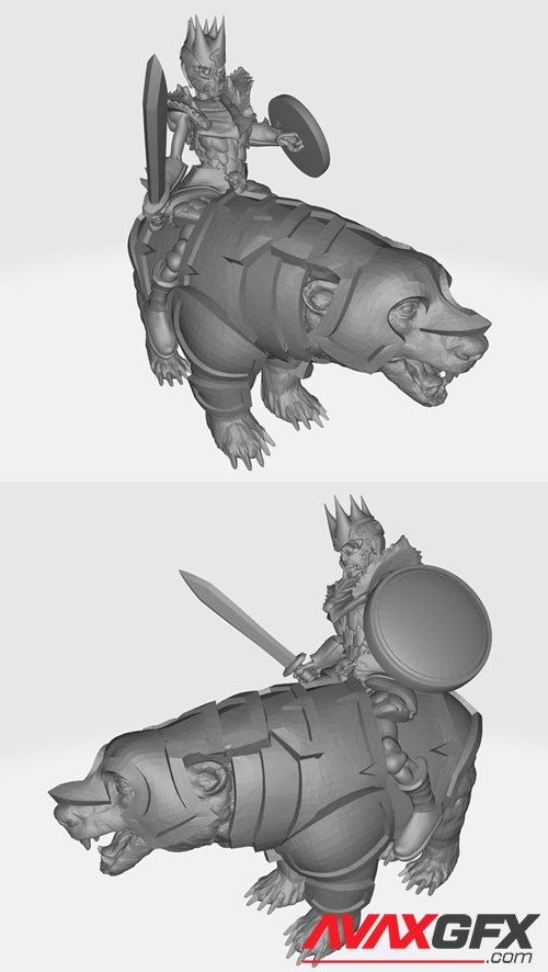 Skeleton princes on war – 3D Printable STL