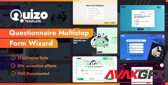 ThemeForest - Quizo v1.0 - Questionnaire Multistep & Quiz Form Wizard (Update: 31 January 22) - 35686864