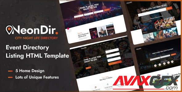 ThemeForest - NeonDir v1.0 - Event Directory Listing HTML Template - 28314628