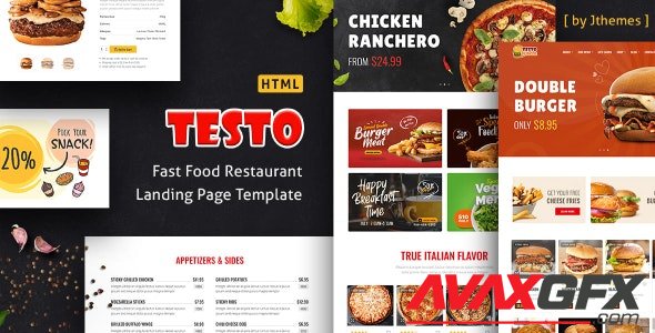 ThemeForest - Testo v1.0 - Pizza Caffe Restaurant Bootstrap 5 & 4 HTML Template (Update: 27 April 21) - 29915349