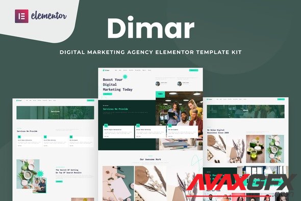 ThemeForest - Dimar v1.0.0 - Digital Marketing Elementor Template Kit - 36057298