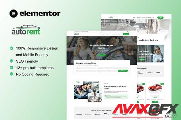 ThemeForest - AutoRent v1.0.0 - Car Rental Service Elementor Template Kit - 36145475