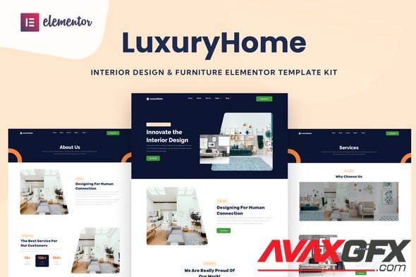 ThemeForest - LuxuryHome v1.0.0 - Interior Design & Furniture Elementor Template Kit - 35225853