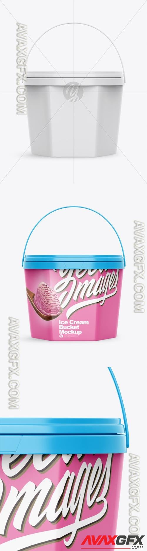Glossy Ice Cream Bucket Mockup 47957 TIF