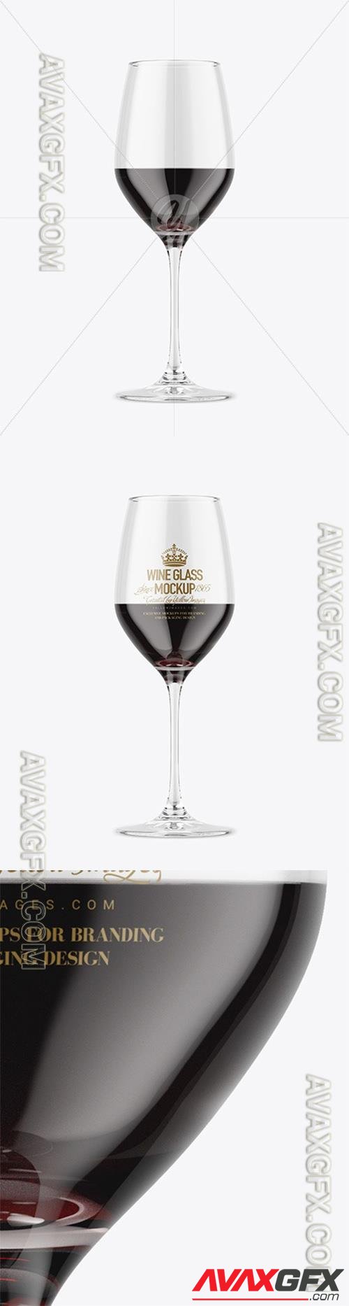 Glass w/ Red Wine Mockup Mockup 47602 TIF