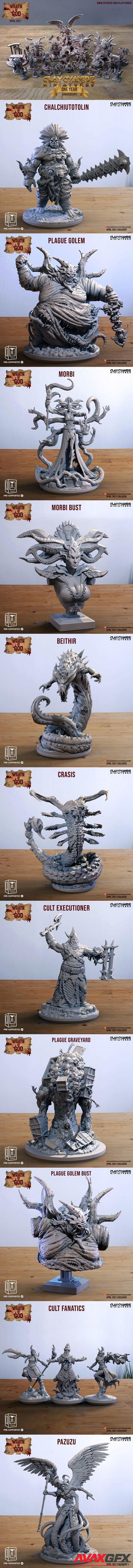 Clay Cyanide Miniatures - Wrath Of God April 2021 – 3D Printable STL