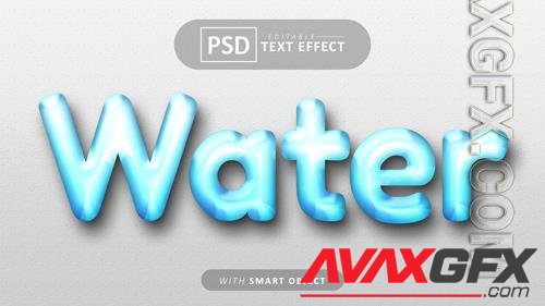 Water text effect editable psd