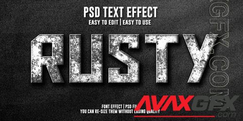 Rusty editable text effect psd