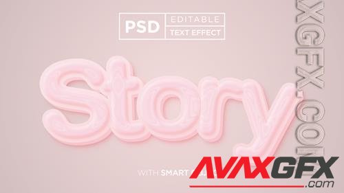 Love story text effect soft text style psd