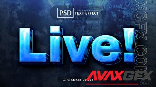 Live 3d text effect editable psd