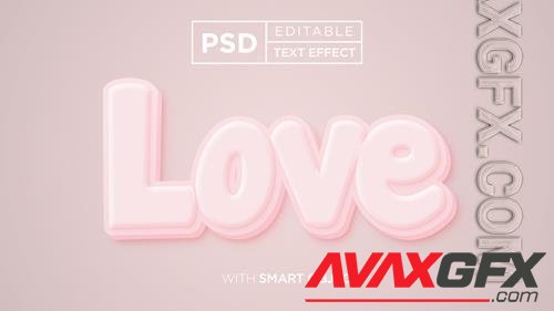 Love story editable text effect soft text style effect psd