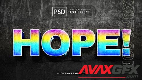 Hope 3d text effect editable psd