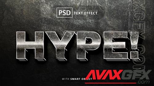 Hype 3d text effect editable psd