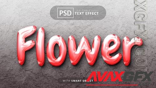 Flower text effect editable psd