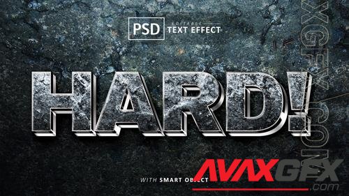 Hard 3d text effect editable psd