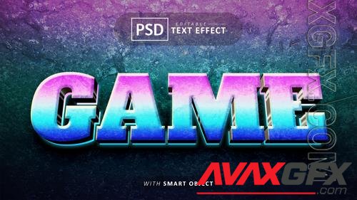 Game 3d text effect editable psd