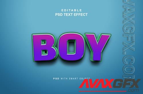 Boy text style effect psd