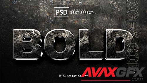 Dark bold text effect editable psd