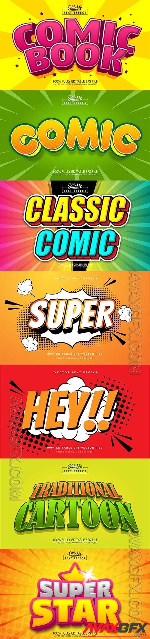 3d editable text style effect vector vol 983