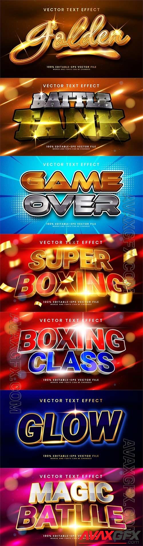 3d editable text style effect vector vol 984