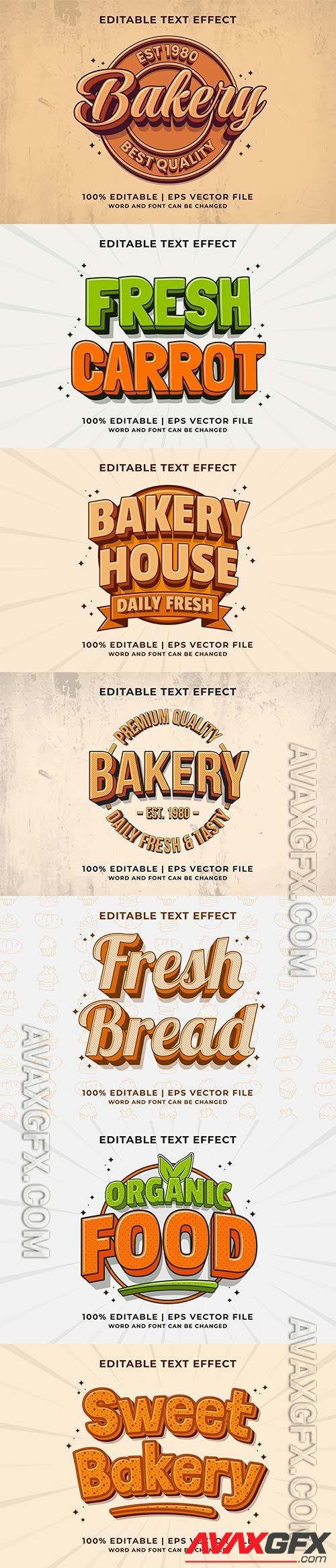 3d editable text style effect vector vol 972