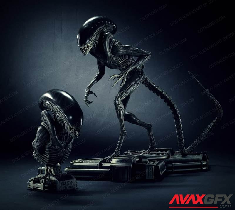 Dog Alien Walking - Xenomorph Series