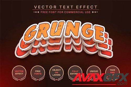Grunge Sticker Editable Text Effect - 6982006