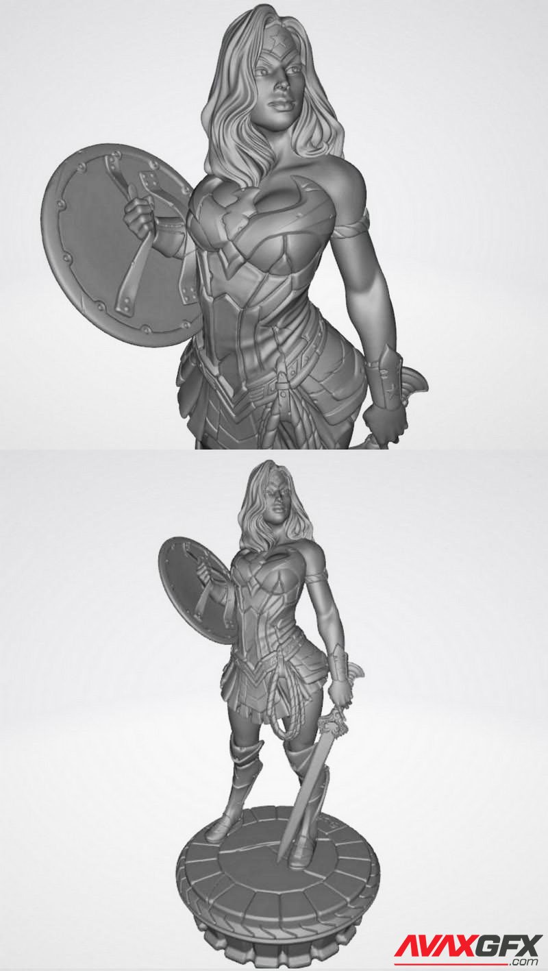 Wonder Woman Statue 3D Printable STL