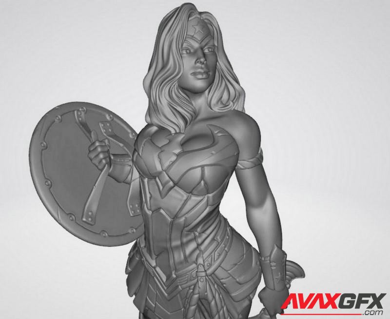 Wonder Woman Statue 3D Printable STL