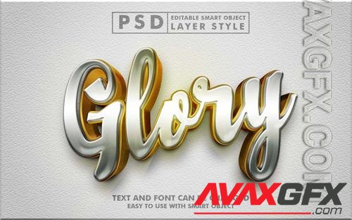 Glory gold text effect premium psd