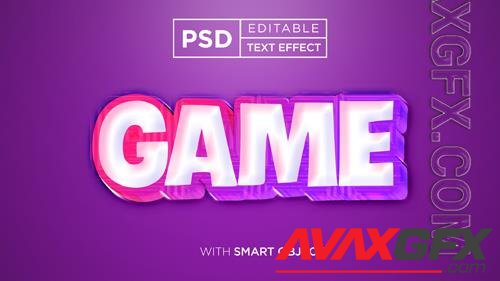 Game editable text effect psd