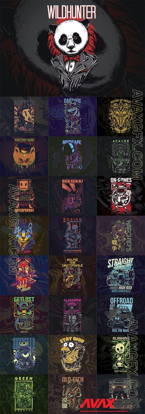 25 Vector T-Shirt Illustrations Vol 2