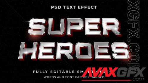 Superheroes graphic style editable text effect psd