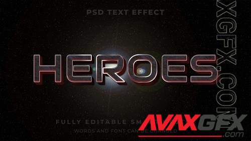 Super heroes graphic style editable text effect psd