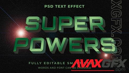 Super power graphic style editable text effect psd